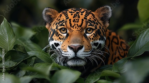 Young Jaguar Portrait: Highly Detailed and Ultra-Realistic photo