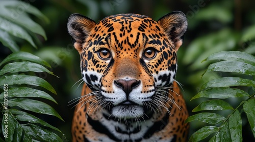 Young Jaguar Portrait: Highly Detailed and Ultra-Realistic photo