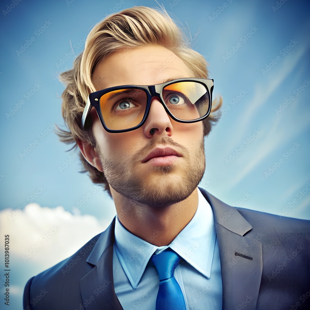 Cool cartoon style image of business step Cool cartoon style image of business step