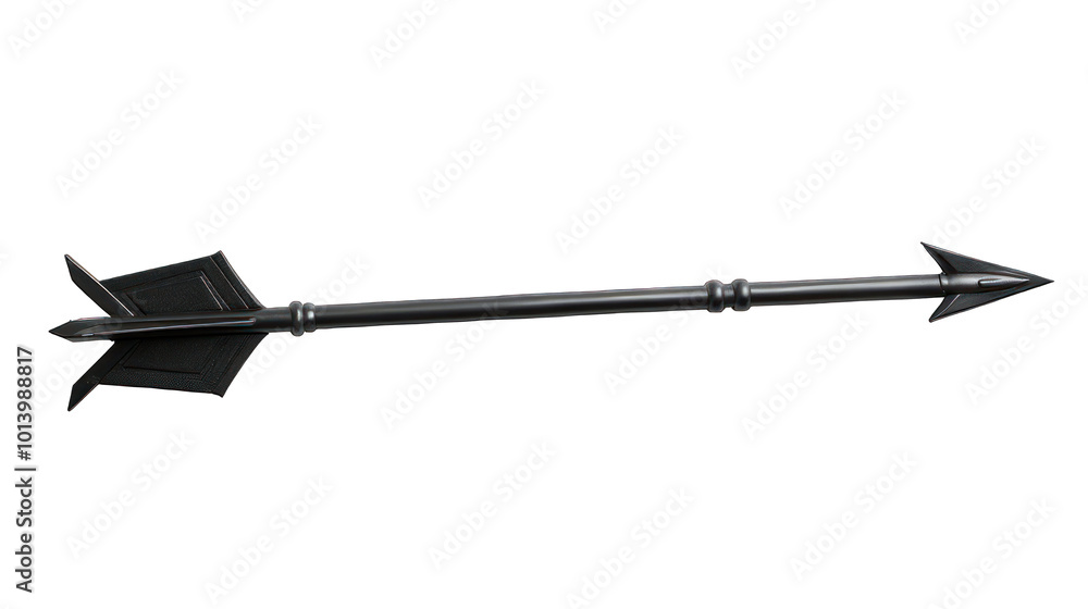 Black arrow isolated on transparent background. Weapon concept for design and print. Black arrow isolated on transparent background. Weapon concept for design and print.