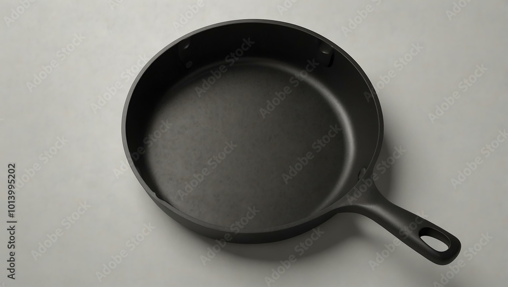3D rendering of a Teflon frying pan on a white background. 3D rendering of a Teflon frying pan on a white background.