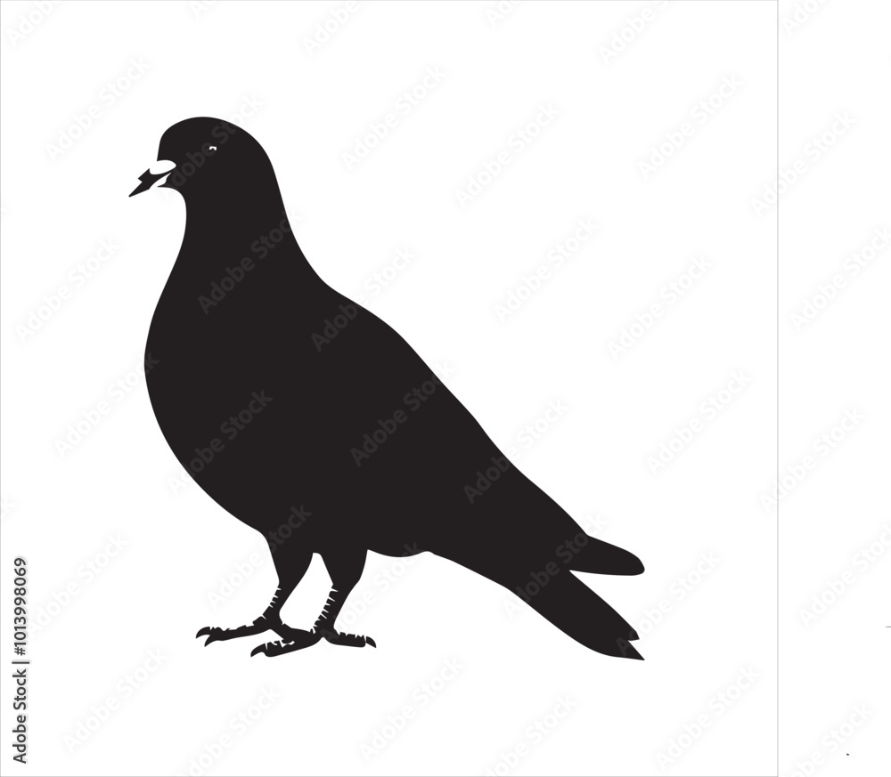silhouette of a pigeon silhouette of a pigeon