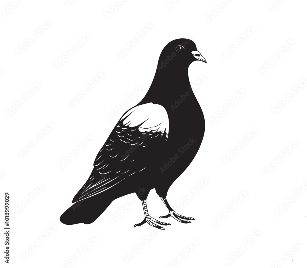 Fototapeta premium pigeon isolated on white background