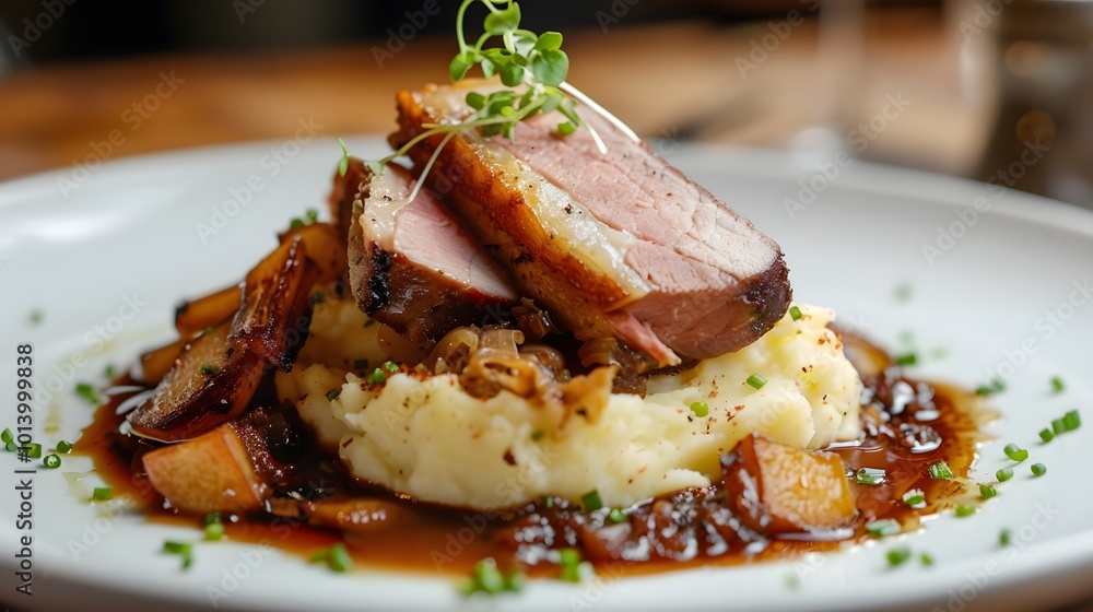 Cured pork and mashed potatoes Cured pork and mashed potatoes