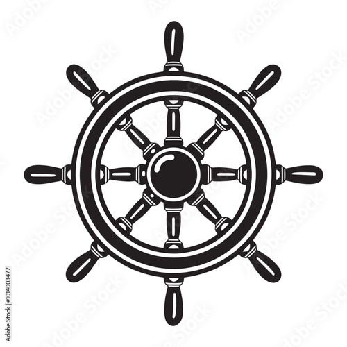ship steering wheel silhouette