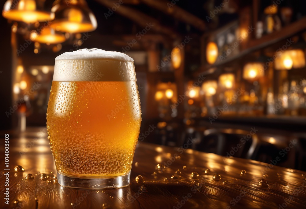 magnificent close view beer glass overflowing golden foam capturing glorious bubbles refreshing texture, amber, lager, alcohol, beverage, brimming, chilled magnificent close view beer glass overflowing golden foam capturing glorious bubbles refreshing texture, amber, lager, alcohol, beverage, brimming, chilled