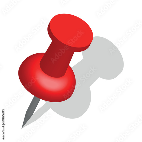 3D red pin for leaves