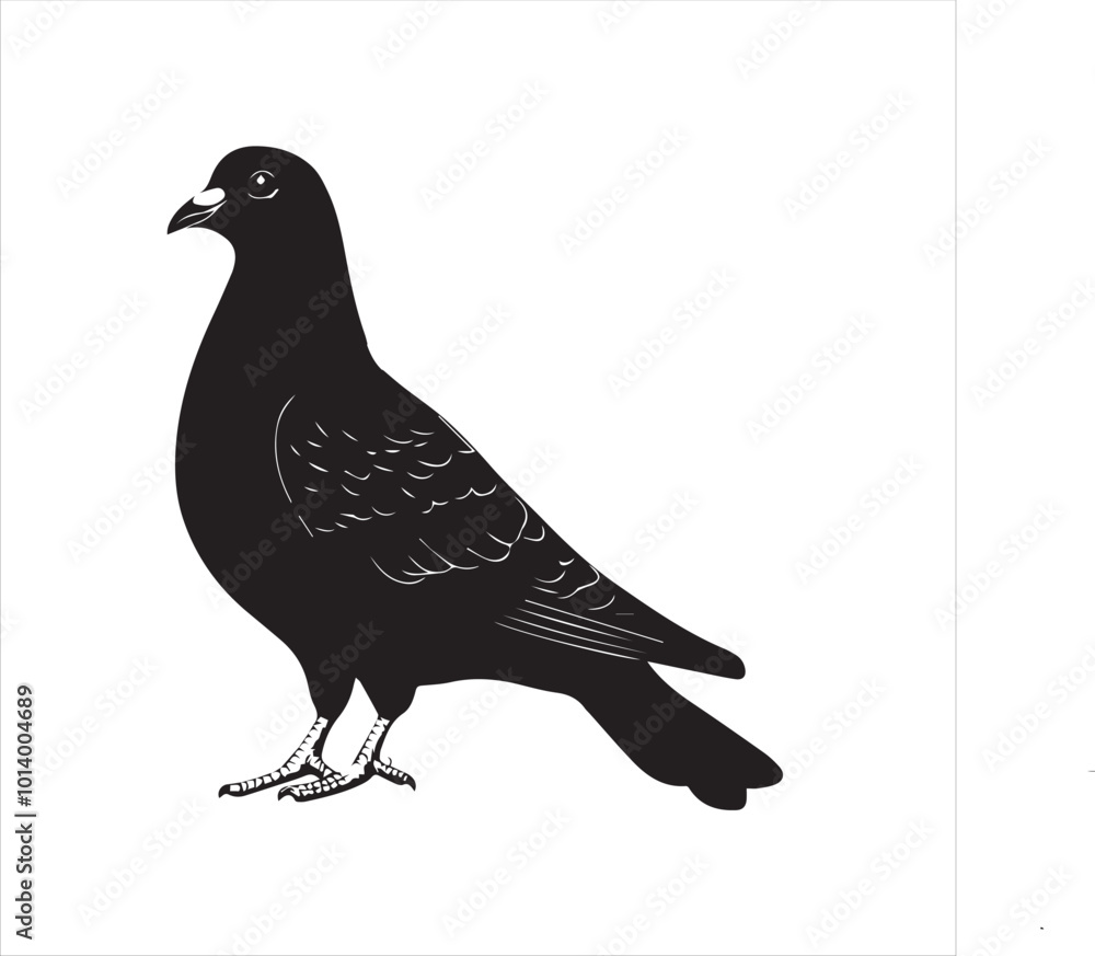 Fototapeta premium pigeon isolated on white background, 
