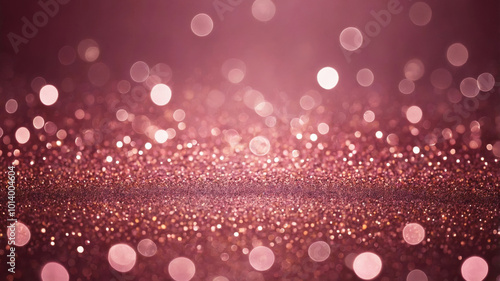 Pink glitter bokeh background with shimmering sparkles and soft glow