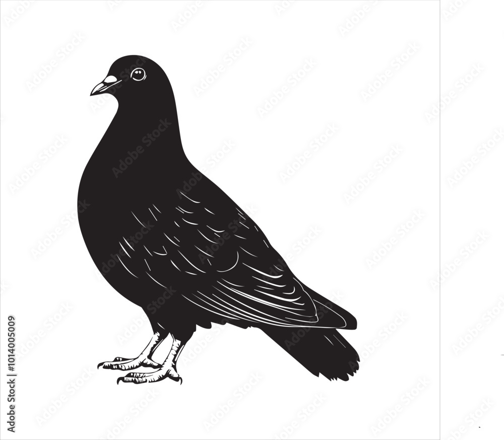 Fototapeta premium pigeon isolated on white background, 