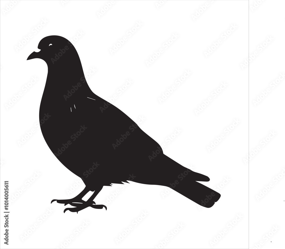 Obraz premium pigeon isolated on white background, 