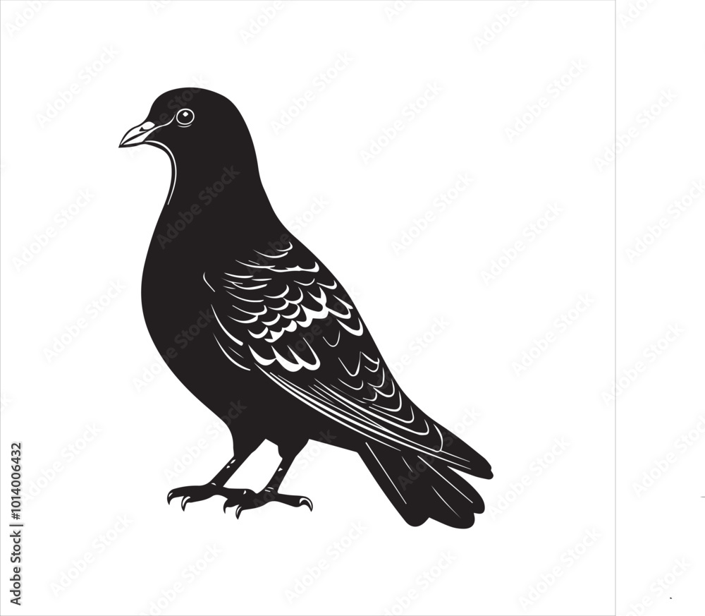Obraz premium pigeon isolated on white background, 