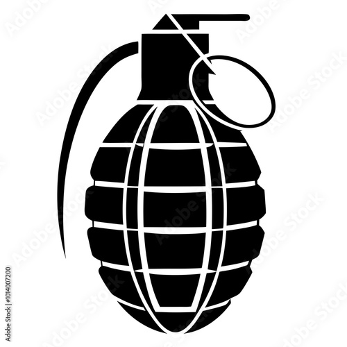 Grenade Silhouette vector illustration