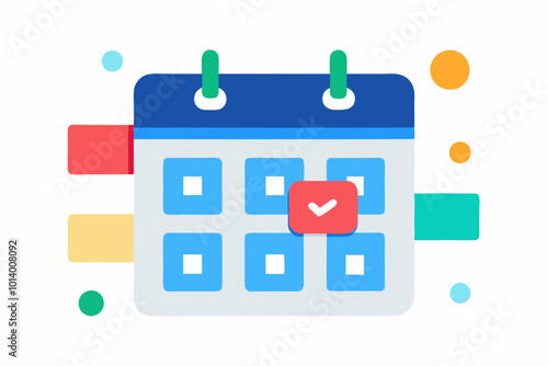 Schedule of apps vector design on a white background