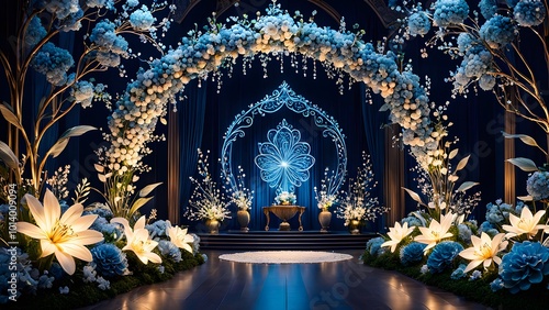 Wedding decorations with flowers