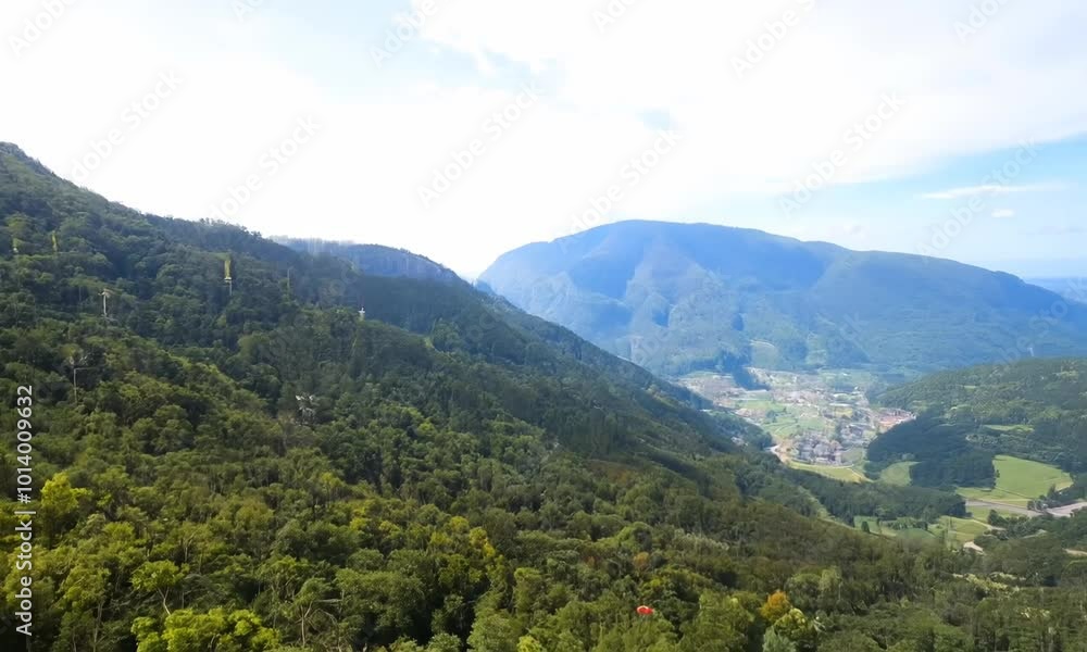 Mountain range with a forest on top. The sky is clear and the sun is shining. The trees are green and lush. hyperrealistic Video Mountain range with a forest on top. The sky is clear and the sun is shining. The trees are green and lush. hyperrealistic Video