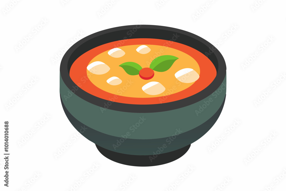 Tteokguk Rice Cake Soup creative vector illustration Tteokguk Rice Cake Soup creative vector illustration