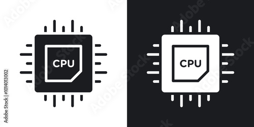 CPU vector flat icon set.eps