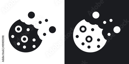 Cookie vector flat icon set.eps