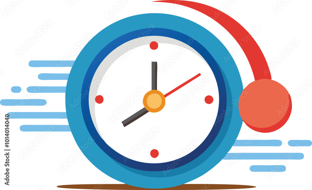 Cartoon stopwatch with moving red hand, dynamic illustration symbolizing fast time Cartoon stopwatch with moving red hand, dynamic illustration symbolizing fast time