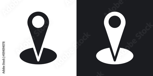 Located vector flat icon set.eps