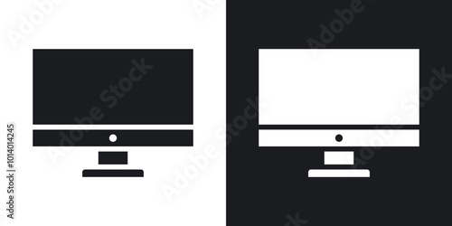 Monitor vector flat icon set.eps