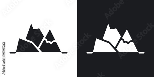 Mountain vector flat icon set.eps