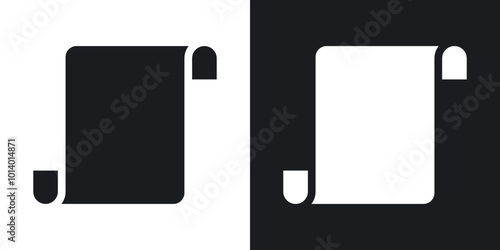 Scroll vector flat icon set.eps