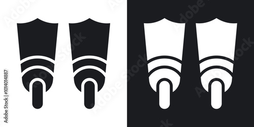 Scuba diving vector flat icon set.eps