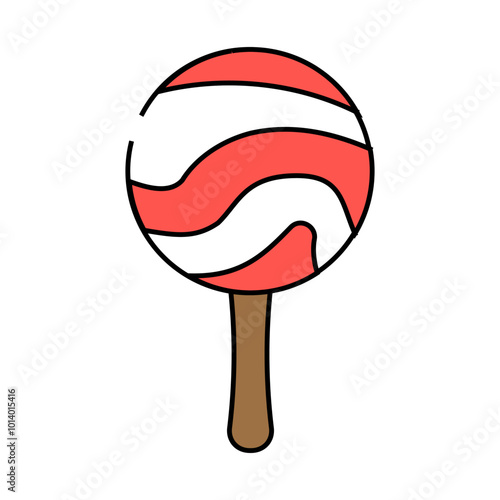 lollipop dessert line icon vector. lollipop dessert sign. isolated symbol illustration