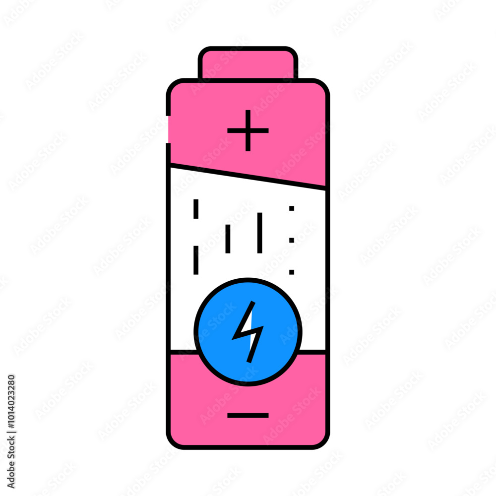 electric battery line icon vector. electric battery sign. isolated symbol illustration electric battery line icon vector. electric battery sign. isolated symbol illustration