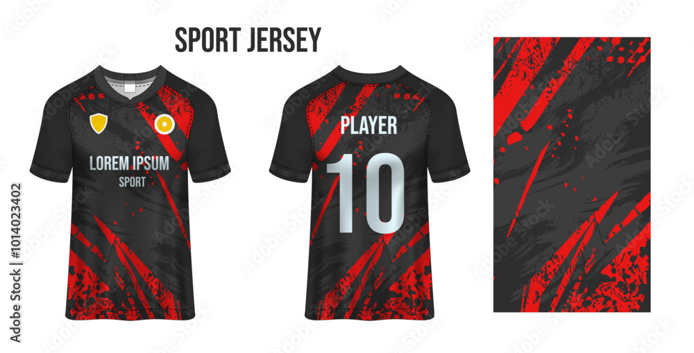 Fototapeta premium Sport jersey design fabric textile for sublimation