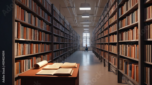 In the prison library, inmates seek solace and escape in the pages of books, their minds transported to distant worlds as they lose themselves in the power of literature, Generative AI