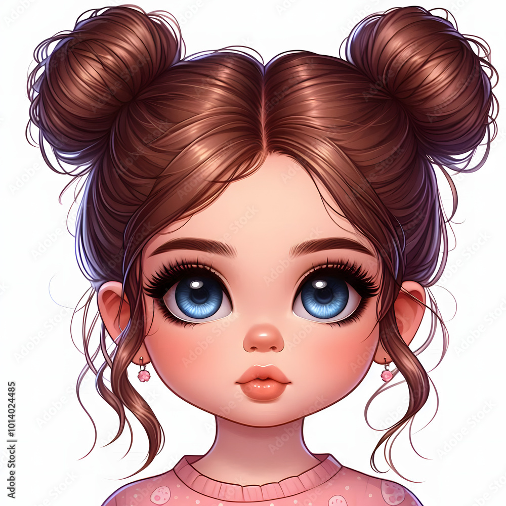 ilustración nena tierna ilustración nena tierna