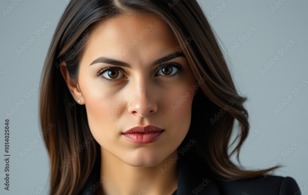 Fototapeta premium Focused professional woman in a corporate setting