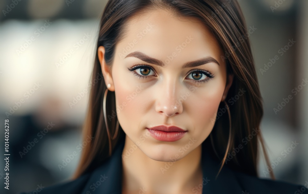 Corporate leader with a strong, serious expression Corporate leader with a strong, serious expression