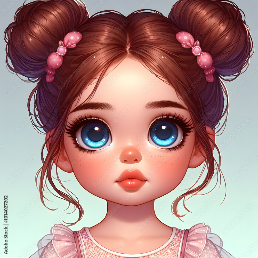 ilustración nena tierna ilustración nena tierna