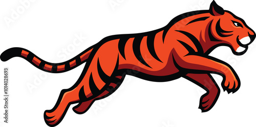 panther walking forward with a fierce expression, illustrated in a bold cartoon style