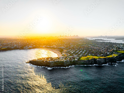 Canvas Print Sydney Bondi Beach in Sunset, Australia