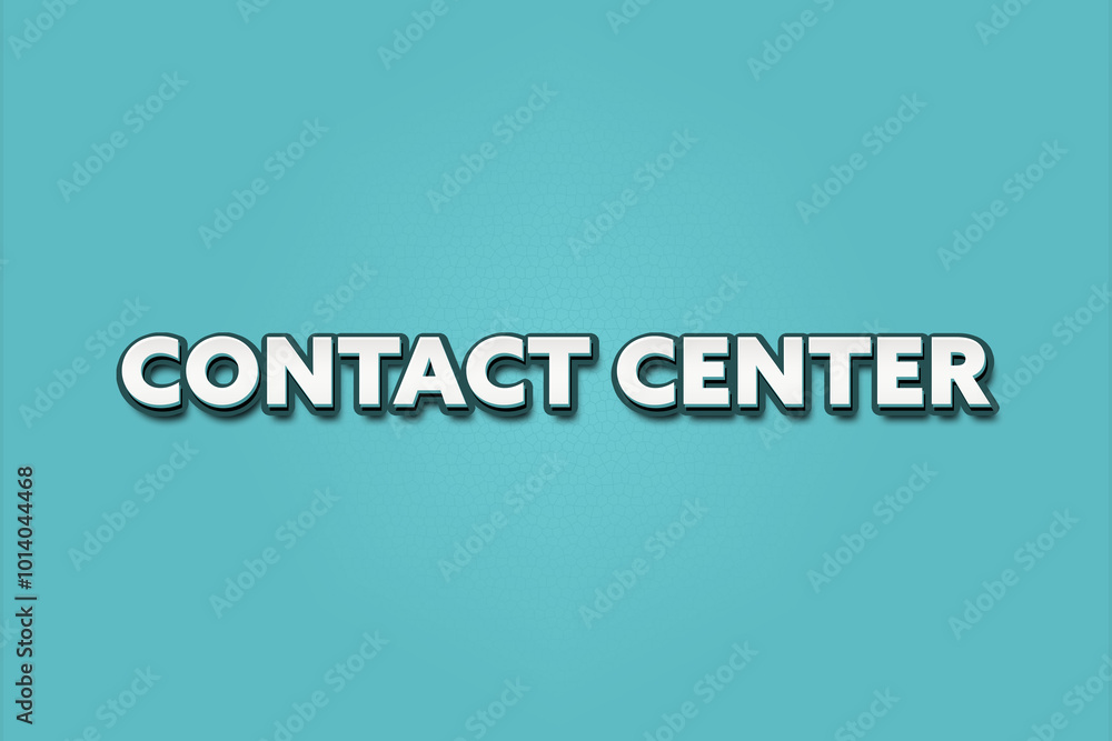 Contact Center. A Illustration with white text isolated on light green background. Contact Center. A Illustration with white text isolated on light green background.