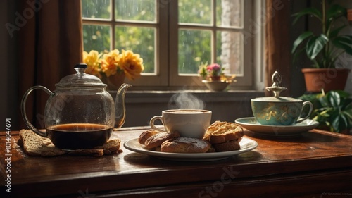 A stylish coffee cup adds a touch of luxury to the comfortable and inviting corner of the living room