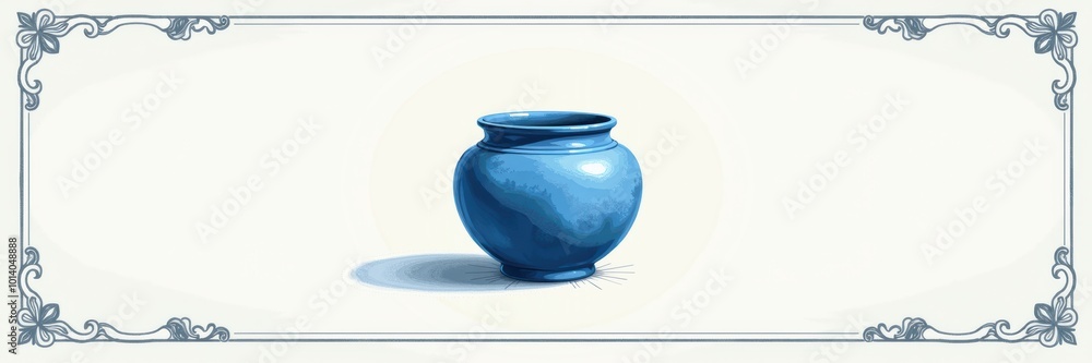 This elegant blue pottery jar adds a touch of artistry to any space, perfect for decorative and artistic purposes in homes and businesses. This elegant blue pottery jar adds a touch of artistry to any space, perfect for decorative and artistic purposes in homes and businesses.