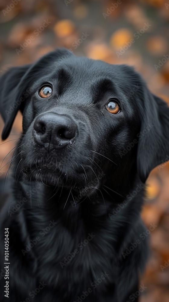 Close-Up Portrait of a Black Labrador Dog Close-Up Portrait of a Black Labrador Dog