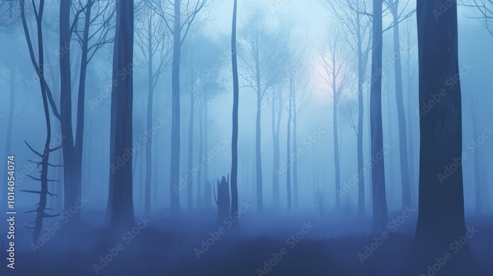A misty forest scene with tall trees shrouded in fog, creating a mysterious and tranquil atmosphere. A misty forest scene with tall trees shrouded in fog, creating a mysterious and tranquil atmosphere.