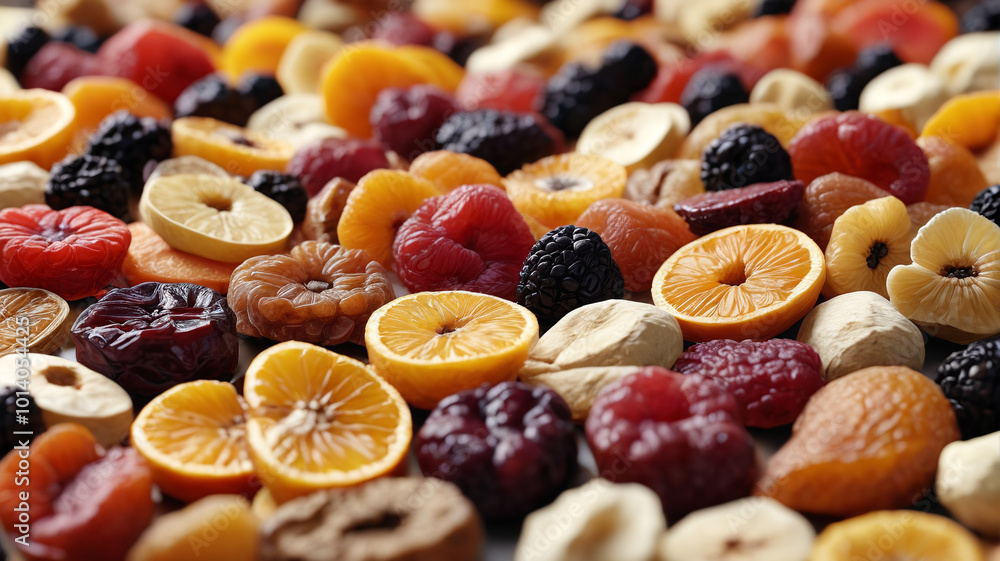 Gourmet dried fruit assortment, curated for the ultimate snacking experience, Generative AI Gourmet dried fruit assortment, curated for the ultimate snacking experience, Generative AI