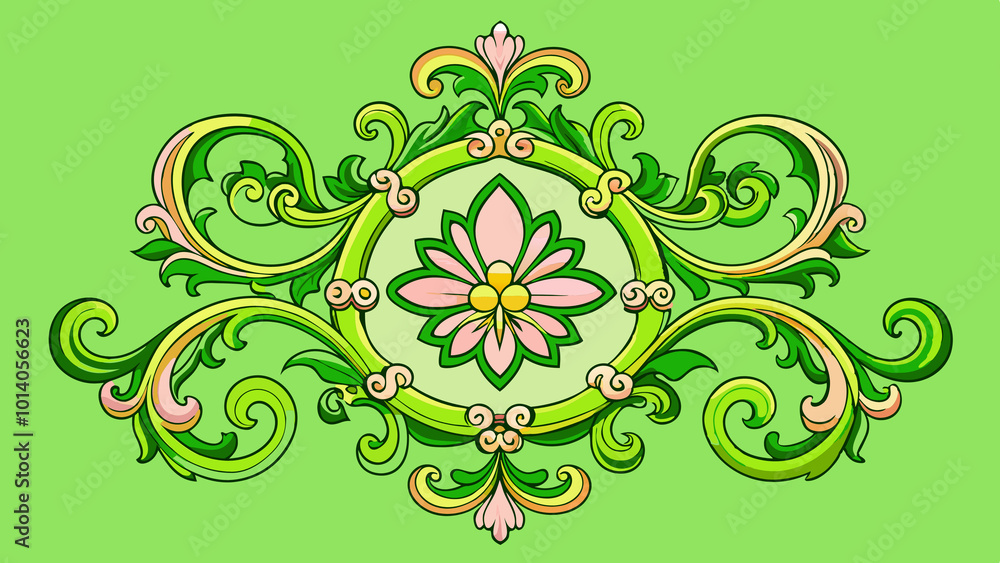 green floral ornament
