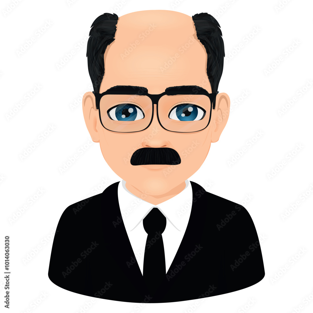 portrait of bald man with glasses portrait of bald man with glasses