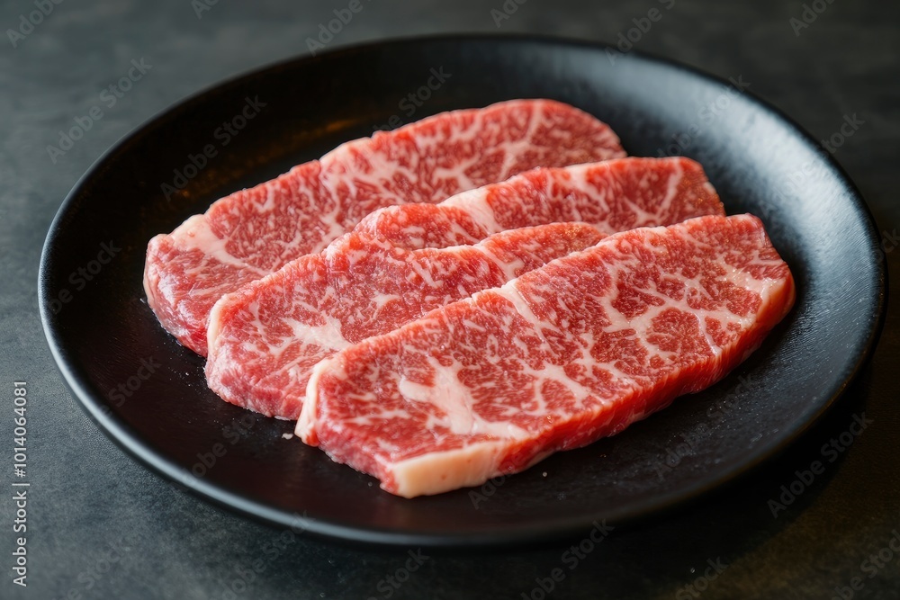 A5 Japanese Wagyu Beef Yakiniku Steak - generative ai A5 Japanese Wagyu Beef Yakiniku Steak - generative ai