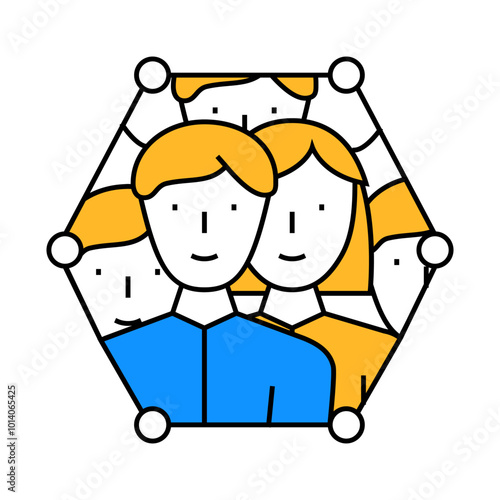successful teamwork line icon vector. successful teamwork sign. isolated symbol illustration