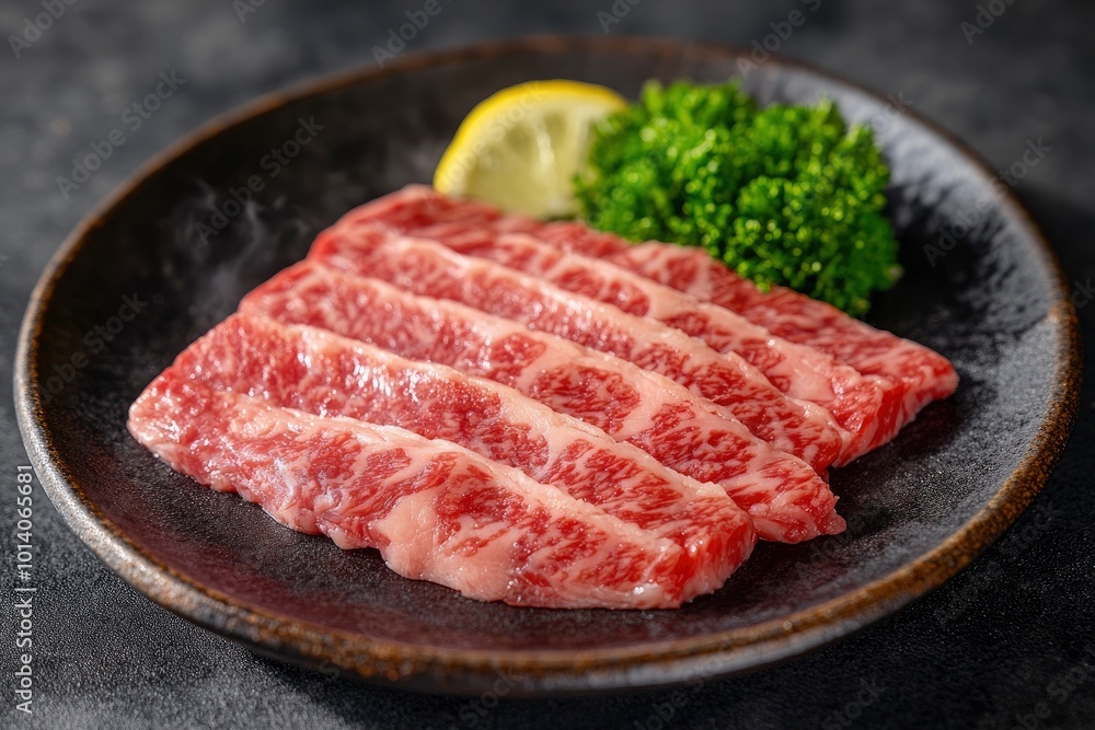 A5 Japanese Wagyu Beef Yakiniku Steak - generative ai A5 Japanese Wagyu Beef Yakiniku Steak - generative ai